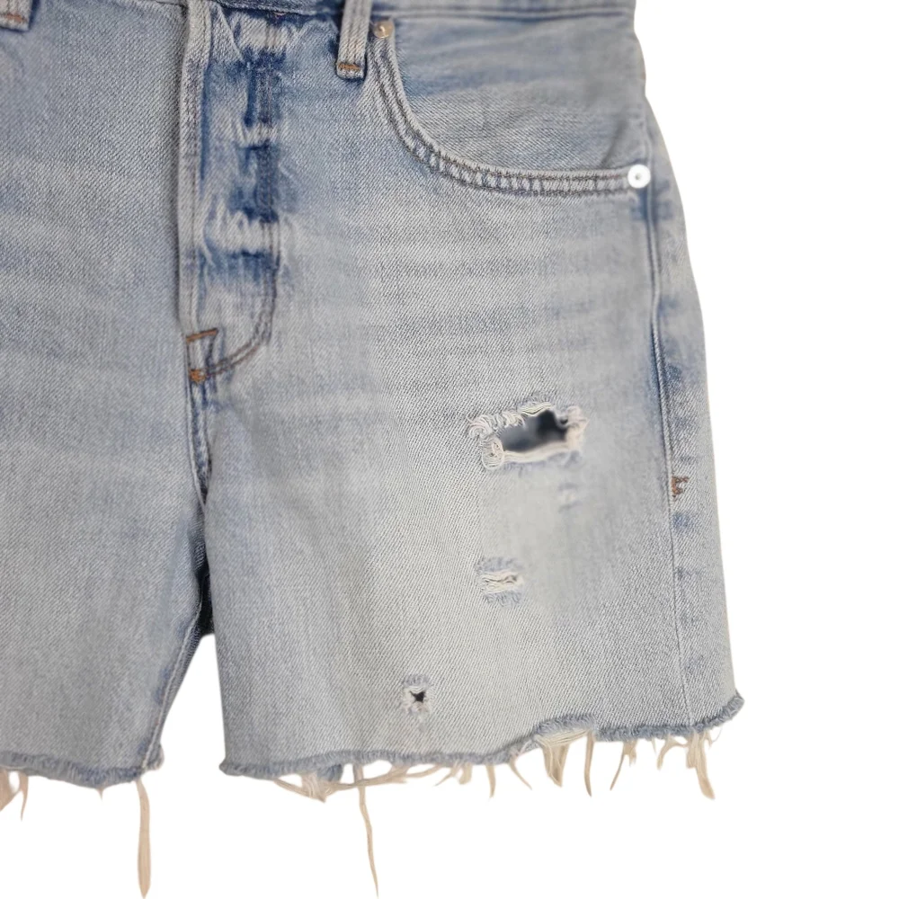 FRAME 'Le Original' High Rise Button Fly Lightwash Denim Shorts, Size 27